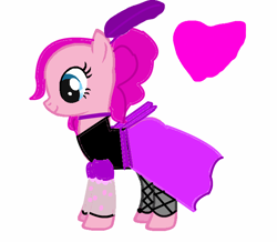 Size: 656x573 | Tagged: safe, artist:gracie_cleopatra, base used, character:pinkie pie, species:earth pony, species:pony, cute, female, heart, mare, saloon dress, saloon pinkie, simple background, smiling, solo, white background