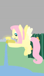 Size: 825x1425 | Tagged: safe, artist:poisonedpirate, character:fluttershy, species:pegasus, species:pony, female, flying, hooves, lineless, mare, missing cutie mark, smiling, solo, spread wings, tarot card, wings
