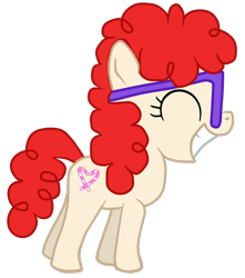 Size: 1220x1380 | Tagged: safe, artist:arcum42, character:twist, episode:twilight time, g4, my little pony: friendship is magic, cute, female, glasses, grin, simple background, solo, transparent background, vector