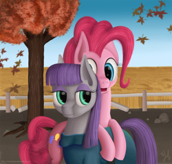 Size: 3200x3040 | Tagged: safe, artist:misterjuly, character:maud pie, character:pinkie pie, sisters