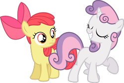 Size: 7300x4900 | Tagged: safe, artist:flizzick, character:apple bloom, character:sweetie belle, absurd resolution, duo, duo female, female, simple background, svg, transparent background, vector