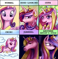 Size: 800x810 | Tagged: safe, artist:incinerater, character:princess cadance, chibi, female, hoers, solo, style emulation