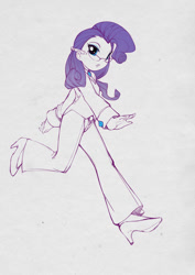 Size: 500x708 | Tagged: safe, artist:bleedman, character:rarity, glasses, humanized