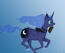 Size: 1280x1051 | Tagged: safe, artist:misterjuly, character:princess luna, female, schoolgirl toast, solo