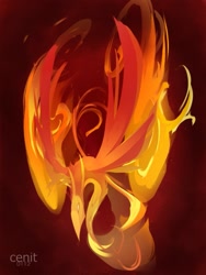 Size: 825x1100 | Tagged: safe, artist:cenit-v, character:philomena, species:phoenix, female, pet, solo