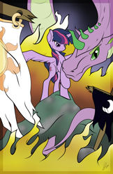 Size: 3850x5950 | Tagged: safe, artist:dragmodnotloc, character:spike, character:twilight sparkle, character:twilight sparkle (alicorn), species:alicorn, species:pony, female, mare, the end times