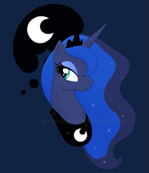 Size: 645x750 | Tagged: safe, artist:shadobabe, character:princess luna, female, solo, watermark
