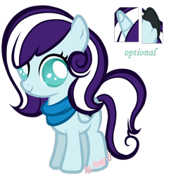 Size: 1800x1800 | Tagged: safe, artist:posey-11, oc, oc only, parent:oc:nyx, parent:oc:snowdrop, parents:oc x oc, parents:snownyx, blind, female, filly, magical lesbian spawn, offspring