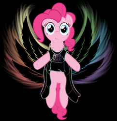 Size: 1912x1978 | Tagged: safe, artist:pexpy, character:pinkie pie, fanfic:cupcakes, cutie mark dress, multiple wings, seraph
