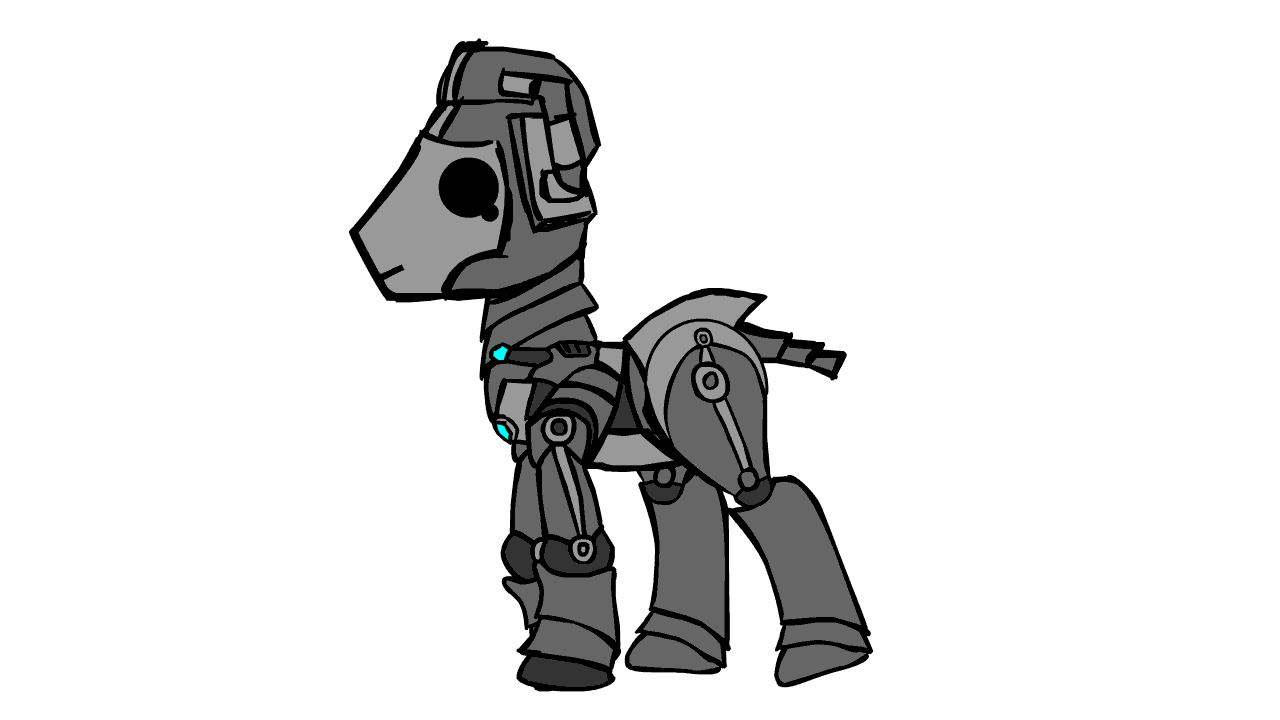 Size: 1280x720 | Tagged: safe, artist:faroth, alien, animated, cyberman, cyborg, doctor who, ponified