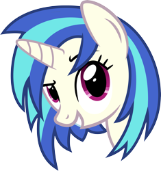 Size: 4147x4406 | Tagged: safe, artist:geonine, character:dj pon-3, character:vinyl scratch, species:pony, species:unicorn, .svg available, absurd resolution, female, horn, mare, simple background, smiling, solo, teeth, transparent background, vector