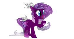 Size: 768x411 | Tagged: safe, artist:gloriajoy, oc, oc only, oc:amethyst, species:pegasus, species:pony, cute, face markings, feather, jewelpony, original character do not steal, purple, shiny, solo