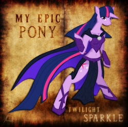Size: 703x694 | Tagged: safe, artist:ryuukiba, character:twilight sparkle, species:anthro, clothing, female, my epic pony, solo