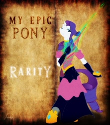 Size: 642x727 | Tagged: safe, artist:ryuukiba, character:rarity, species:anthro, clothing, female, my epic pony, solo