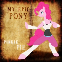Size: 703x694 | Tagged: safe, artist:ryuukiba, character:pinkie pie, species:anthro, clothing, female, my epic pony, solo