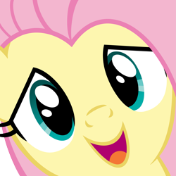 Size: 4683x4680 | Tagged: safe, artist:drpancakees, character:fluttershy, absurd resolution, close-up, emote, face, female, hi anon, meme, solo