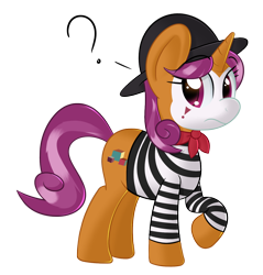 Size: 1280x1337 | Tagged: safe, artist:sykobelle, character:quiet gestures, episode:princess spike, g4, my little pony: friendship is magic, mime, simple background, solo, transparent background