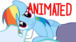 Size: 872x486 | Tagged: safe, artist:rebron-y, character:rainbow dash, character:soarin', species:pony, ship:soarindash, animated at source, female, male, shipping, sleeping, straight