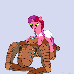 Size: 1024x1024 | Tagged: safe, artist:hoppip, oc, oc only, oc:marker pony, /co/, 4chan, dead space, rig (dead space)