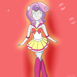 Size: 894x894 | Tagged: safe, artist:sailormod, character:sweetie belle, species:anthro, female, pose, sailor moon, sailor ponies, solo, sweetie moon