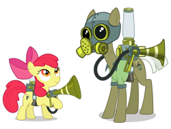 Size: 2000x1500 | Tagged: safe, artist:tizerfiction, character:apple bloom, episode:bloom and gloom, g4, my little pony: friendship is magic, max raid, pest control pony, simple background, transparent background, twitbuster apple bloom, vector