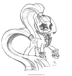 Size: 1992x2106 | Tagged: safe, artist:lookmaidrew, character:coloratura, character:countess coloratura, episode:the mane attraction, g4, my little pony: friendship is magic, female, monochrome, sketch, solo, that was fast