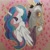 Size: 2448x2448 | Tagged: safe, artist:pigzfairy, character:discord, character:princess celestia, ship:dislestia, blushing, female, flower, male, portrait, shipping, smiling, straight, traditional art