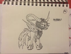 Size: 3264x2448 | Tagged: safe, artist:gtx, oc, oc only, armor, solo, traditional art