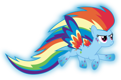 Size: 1352x898 | Tagged: safe, artist:kimberlythehedgie, character:rainbow dash, colored wings, female, multicolored wings, rainbow power, rainbow wings, simple background, solo, transparent background, vector, wings