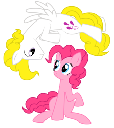 Size: 2121x2375 | Tagged: safe, artist:ange91970, character:pinkie pie, character:surprise, species:pony, ship:pinkieprise, female, flying, half r63 shipping, male, mare, rule 63, shipping, stallion, straight