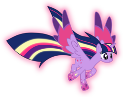 Size: 8679x6852 | Tagged: safe, artist:kimberlythehedgie, character:twilight sparkle, character:twilight sparkle (alicorn), species:alicorn, species:pony, absurd resolution, colored wings, female, mare, multicolored wings, rainbow power, rainbow wings, simple background, solo, transparent background, vector, wings
