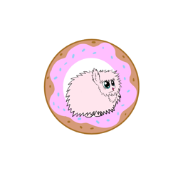 Size: 1200x1200 | Tagged: safe, artist:darelith, oc, oc only, oc:fluffle puff, bread, cute, donut, food, happy, micro, open mouth, smiling, solo
