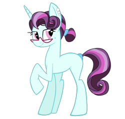 Size: 1300x1240 | Tagged: safe, artist:serennarae, character:principal abacus cinch, species:pony, species:unicorn, my little pony:equestria girls, cinchabetes, cute, equestria girls ponified, female, glasses, ponified, simple background, solo, transparent background, younger