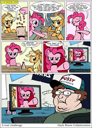 Size: 5065x7017 | Tagged: safe, artist:darkcollaboration, artist:lookmaidrew, character:applejack, character:pinkie pie, species:human, absurd resolution, brony stereotype, comic, crossover, i can't believe it's not idw, meta, neckbeard, star wars
