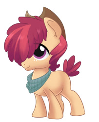 Size: 806x992 | Tagged: safe, artist:craftedfun3, oc, oc only, oc:lucky apple, parent:apple bloom, parent:tender taps, parents:tenderbloom, species:pony, colt, male, offspring, simple background, solo, white background