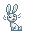 Size: 30x32 | Tagged: safe, artist:saby, derpibooru original, character:angel bunny, species:rabbit, male, pixel art, simple background, sitting, solo, transparent background, true res pixel art