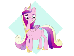 Size: 1024x785 | Tagged: safe, artist:petalierre, character:princess cadance, species:alicorn, species:pony, belly, female, lidded eyes, mama cadence, mare, pregnant, smiling, solo