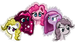 Size: 3840x2160 | Tagged: safe, artist:timeforsp, character:pinkamena diane pie, character:pinkie pie, character:surprise, species:changeling, g1, changelingified, discorded, g1 to g4, generation leap, high res, species swap