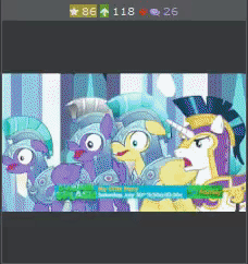 Size: 228x242 | Tagged: safe, artist:wheredamaresat, character:applejack, character:cheerilee, character:daring do, character:discord, character:fluttershy, character:pinkie pie, character:princess cadance, character:quibble pants, character:rainbow dash, character:rarity, character:thorax, character:twilight sparkle, species:changeling, episode:dungeons & discords, episode:stranger than fanfiction, episode:the cart before the ponies, episode:the times they are a changeling, g4, my little pony: friendship is magic, spoiler:s06, animated, cheerileeder, cheerleader, clothing, corrupted, d20, datamosh, discovery family logo, earmuffs, error, glitch, mane six, scarf, thumbnail, youtube link