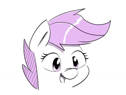 Size: 1024x768 | Tagged: safe, artist:periodicbrony, character:scootaloo, bust, female, monochrome, open mouth, portrait, solo