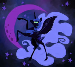 Size: 3264x2921 | Tagged: safe, artist:schwarz-one, character:nightmare moon, character:princess luna, female, rearing, solo