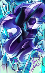 Size: 800x1280 | Tagged: safe, artist:rainbowsaliva, character:nightmare rarity, character:rarity, female, looking back, solo