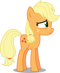 Size: 2133x2599 | Tagged: safe, artist:anhel032015, character:applejack, episode:where the apple lies, g4, my little pony: friendship is magic, female, freckles, show accurate, simple background, solo, teenage applejack, transparent background, vector, younger