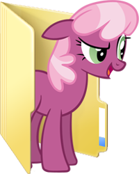 Size: 205x256 | Tagged: safe, artist:blues27xx, artist:j-brony, character:cheerilee, species:earth pony, species:pony, computer icon, female, floppy ears, folder, mare, smiling, smirk, solo