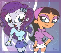 Size: 2567x2244 | Tagged: safe, artist:rray-xd, character:rarity, my little pony:equestria girls, crossover, the fairly oddparents, trixie tang