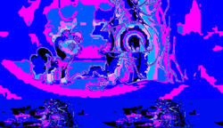 Size: 1280x738 | Tagged: safe, artist:wheredamaresat, character:pinkie pie, acid trip, ayy lmao, broken, databending, drugs are bad mmmkay?, error, forced, glitch, glitch art, laughter song, trippy