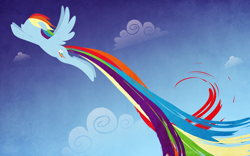 Size: 1920x1200 | Tagged: safe, artist:bigponymac, character:rainbow dash, species:pegasus, species:pony, cloud, female, mare, solo, wallpaper
