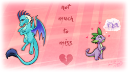 Size: 4000x2250 | Tagged: safe, artist:dragonwolfrooke, character:princess ember, character:rarity, character:spike, ship:emberspike, ship:sparity, heartbreak, jealous, male, shipping, straight