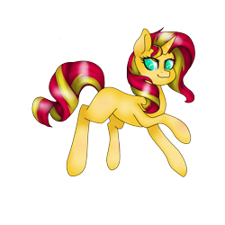 Size: 2800x2800 | Tagged: safe, artist:thecreativerey, character:sunset shimmer, species:pony, species:unicorn, female, simple background, solo, white background