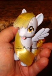 Size: 448x651 | Tagged: safe, artist:okiegurl1981, character:derpy hooves, species:pony, brushable, custom, irl, photo, solo, toy